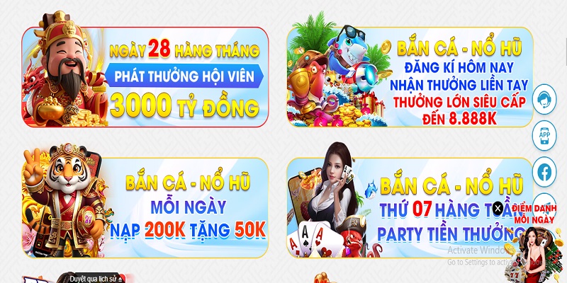 Khuyến mãi cực hot trong chuyên mục bắn cá 